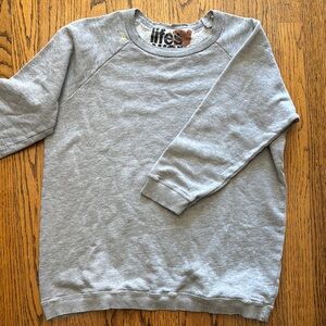 Freecity Gray Crew Neck Sweatshirt Relaxed Fit